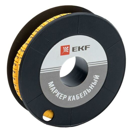 Маркер каб. 4.0кв.мм "3" (ЕС-2) (уп.500шт) EKF plc-KM-4-3, изображение 4 • Купить по низкой цене в интернет-магазине СМЭК