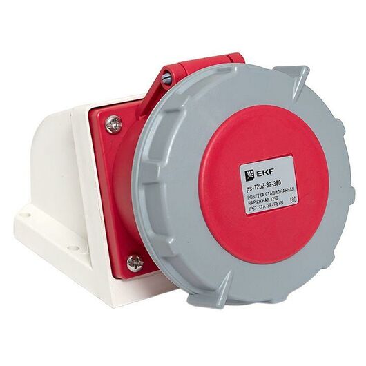 Розетка стационарная наружная 1252 3Р+РЕ+N 32А 380В IP67 PROxima EKF ps-1252-32-380, изображение 4 • Купить по низкой цене в интернет-магазине СМЭК