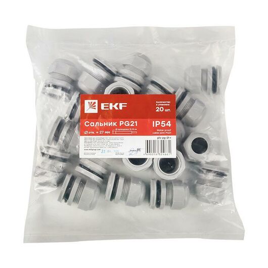 Сальник PG21 IP54 d отв. 27мм/d провод. 13-18мм PROxima EKF plc-pg-21-r • Купить по низкой цене в интернет-магазине СМЭК