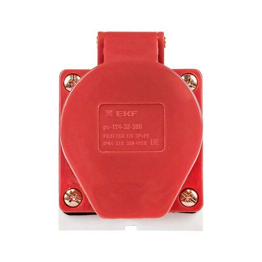 Розетка наружн. уст. 32А 380В 3P+РЕ IP44 (124) EKF ps-124-32-380, изображение 4 • Купить по низкой цене в интернет-магазине СМЭК