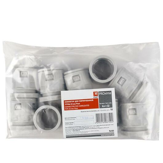 Коннектор для гофр. трубы 32мм (уп.10шт) Plast EKF kn-t-32, изображение 5 • Купить по низкой цене в интернет-магазине СМЭК