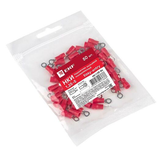 Наконечник кольцевой изол. НКИ 1.5-5 (уп.50шт) EKF nki-1.25-5n, изображение 3 • Купить по низкой цене в интернет-магазине СМЭК