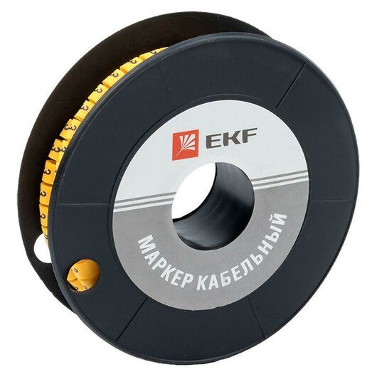 Маркер каб. 6.0кв.мм "3" (ЕС-3) (уп.350шт) EKF plc-KM-6-3, изображение 4 • Купить по низкой цене в интернет-магазине СМЭК