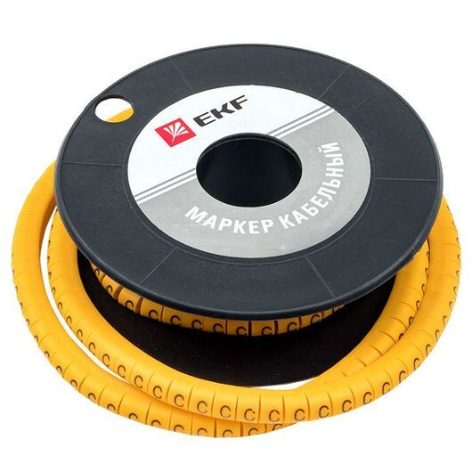 Маркер каб. 2.5кв.мм "C" (ЕС-1) (уп.1000шт) EKF plc-KM-2.5-C, изображение 3 • Купить по низкой цене в интернет-магазине СМЭК