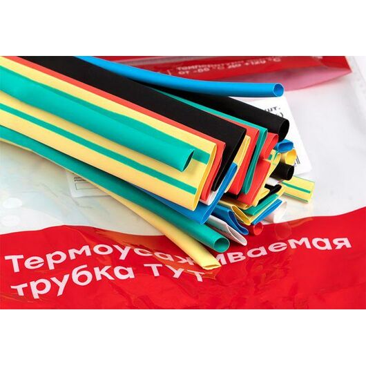 Набор трубок термоусадочных ТУТ 4/2; 6/3; 8/4; 10/5; 12/6 (7 цветов по 5шт 100мм) PROxima EKF tut-n-4-r, изображение 7 • Купить по низкой цене в интернет-магазине СМЭК