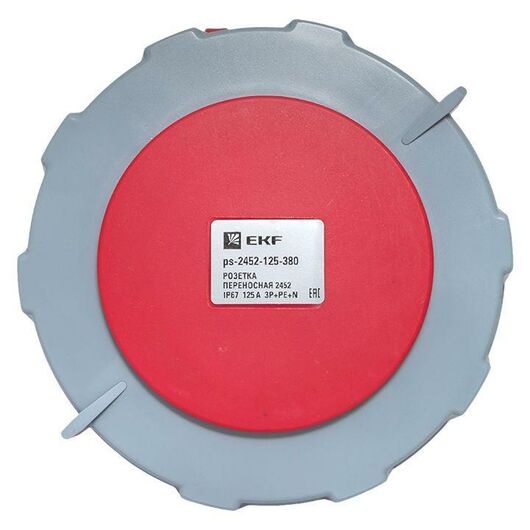 Розетка переносная 2452 3Р+РЕ+N 125А 380В IP67 PROxima EKF ps-2452-125-380, изображение 3 • Купить по низкой цене в интернет-магазине СМЭК