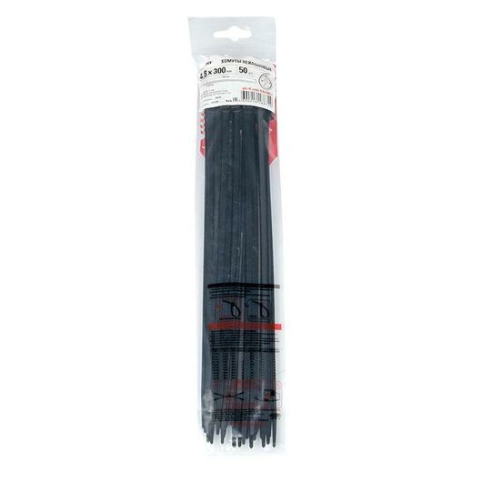 Хомут P6.6 4.8x300 FlexLock стандартный черн. (уп.50шт) PROxima EKF plc-fl-ctsb-4.8x300-r, изображение 3 • Купить по низкой цене в интернет-магазине СМЭК
