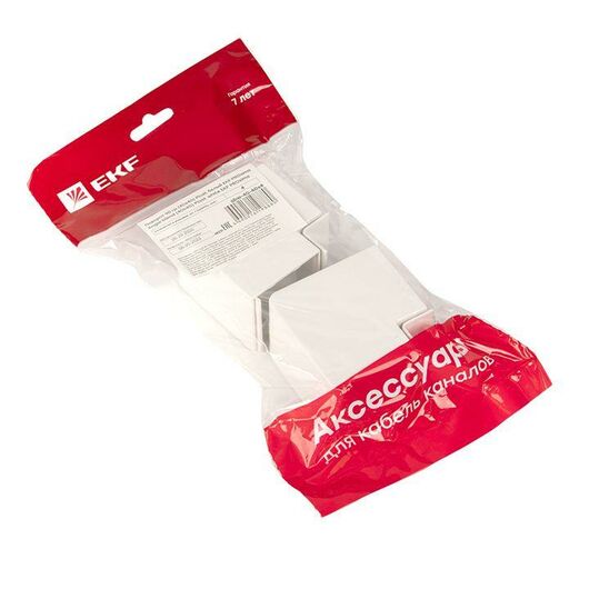 Поворот на 90град. 40х40 бел. Plast PROxima (уп.4шт) EKF abw-40-40x4, изображение 4 • Купить по низкой цене в интернет-магазине СМЭК