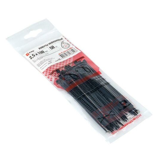 Хомут P6.6 2.5x100 FlexLock стандартный черн. (уп.50шт) PROxima EKF plc-fl-ctsb-2.5x100-r, изображение 4 • Купить по низкой цене в интернет-магазине СМЭК