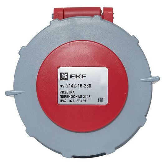 Розетка переносная 2142 3Р+РЕ 16А 380В IP67 PROxima EKF ps-2142-16-380, изображение 3 • Купить по низкой цене в интернет-магазине СМЭК