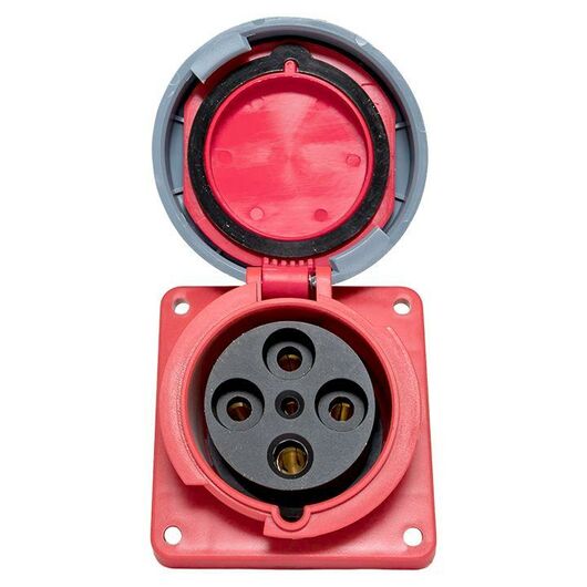 Розетка стационарная внутренняя угловая 4442 3Р+РЕ 125А 380В IP67 PROxima EKF ps-4442-125-380, изображение 7 • Купить по низкой цене в интернет-магазине СМЭК