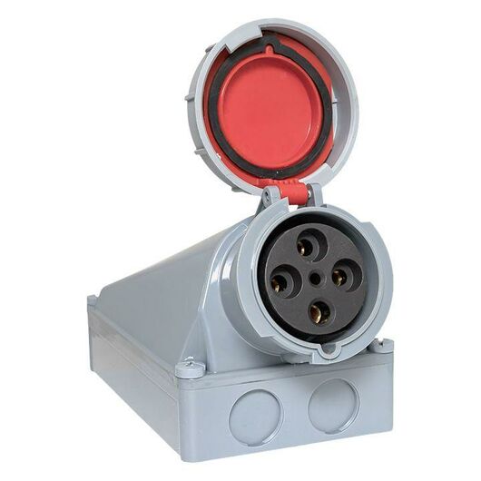 Розетка стационарная наружная 1452 3Р+РЕ+N 125А 380В IP67 PROxima EKF ps-1452-125-380, изображение 4 • Купить по низкой цене в интернет-магазине СМЭК