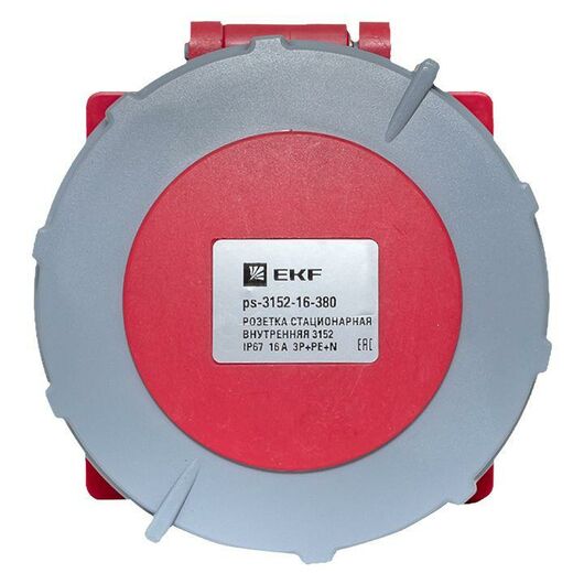 Розетка стационарная внутренняя 3152 3Р+РЕ+N 16А 380В IP67 PROxima EKF ps-3152-16-380, изображение 4 • Купить по низкой цене в интернет-магазине СМЭК
