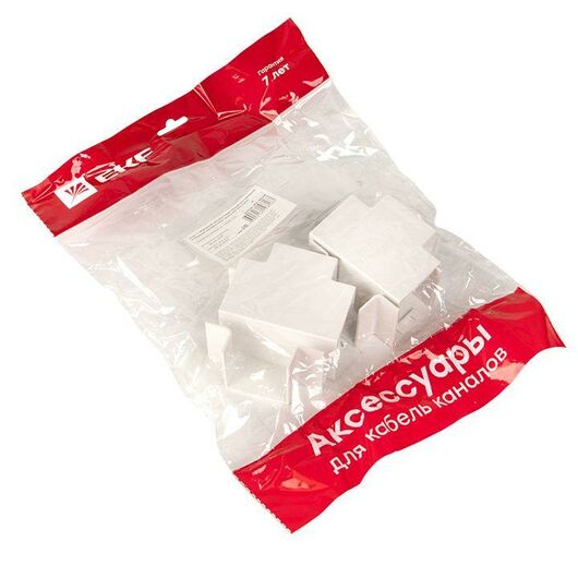 Угол T-образный 40х40 бел. Plast PROxima (уп.4шт) EKF tchw-40-40x4, изображение 4 • Купить по низкой цене в интернет-магазине СМЭК