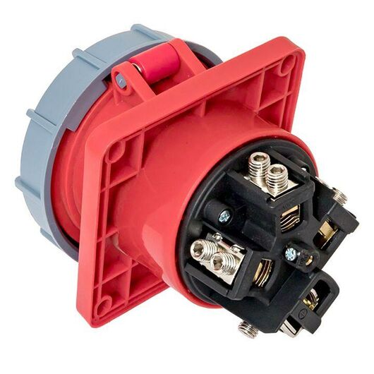 Розетка стационарная внутренняя угловая 4442 3Р+РЕ 125А 380В IP67 PROxima EKF ps-4442-125-380, изображение 6 • Купить по низкой цене в интернет-магазине СМЭК
