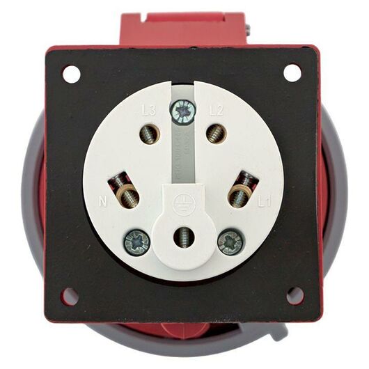 Розетка стационарная внутренняя 3252 3Р+РЕ+N 32А 380В IP67 PROxima EKF ps-3252-32-380, изображение 5 • Купить по низкой цене в интернет-магазине СМЭК