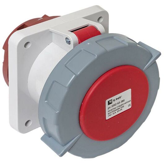 Розетка стационарная внутренняя 3342 3Р+РЕ 63А 380В IP67 PROxima EKF ps-3342-63-380, изображение 5 • Купить по низкой цене в интернет-магазине СМЭК