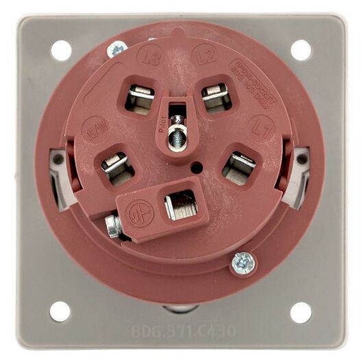 Розетка стационарная внутренняя угловая 4252 3Р+РЕ+N 32А 380В IP67 PROxima EKF ps-4252-32-380, изображение 3 • Купить по низкой цене в интернет-магазине СМЭК