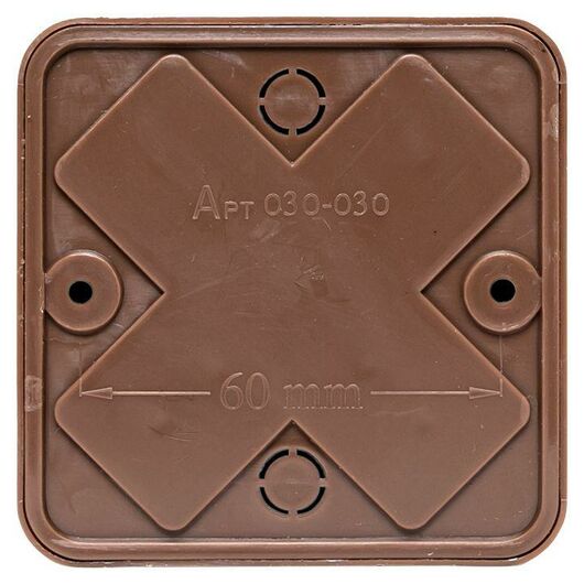 Коробка разветвительная KMP-030-030 75х75х26 темн. дерево PROxima EKF plc-kmr-030-030-t, изображение 5 • Купить по низкой цене в интернет-магазине СМЭК