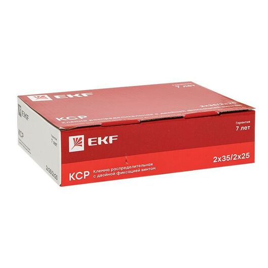 Клемма распределительная КСР с двойным винтом 2х35/2х25 сер. PROxima EKF ksr-2.35-2.25-grey, изображение 10 • Купить по низкой цене в интернет-магазине СМЭК