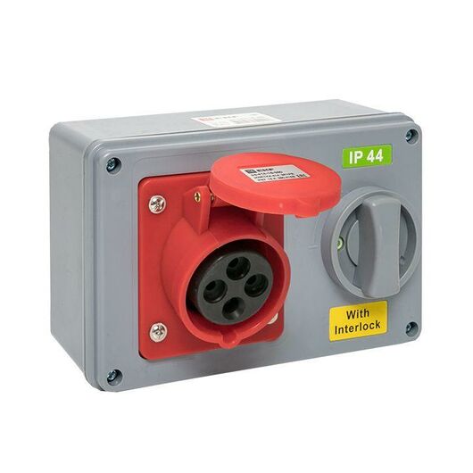 Розетка 1414 3Р+РЕ 16А 380В IP44 с блокировкой и выкл. EKF ps-1414-16-380, изображение 6 • Купить по низкой цене в интернет-магазине СМЭК