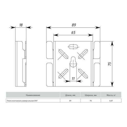 Плата монтажная универсальная INOX EKF pmu-INOX • Купить по низкой цене в интернет-магазине СМЭК