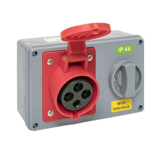 Розетка 1424 3Р+РЕ 32А 380В IP44 с блокировкой и выкл. EKF ps-1424-32-380, изображение 8 • Купить по низкой цене в интернет-магазине СМЭК