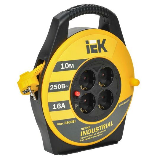 IEK Удлинитель на катушке"Industrial" 10 м, 16 А • Купить по низкой цене в интернет-магазине СМЭК