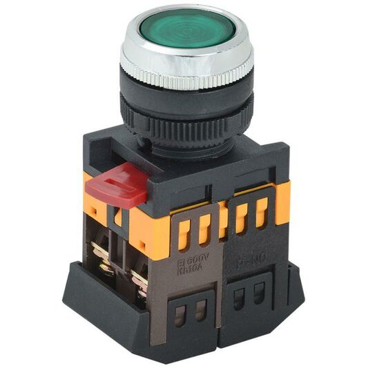 Кнопка зеленая ABLFS-22 1з+1р плоская с подсветкой неон 240В (BBT30-ABLFS-K06) • Купить по низкой цене в интернет-магазине СМЭК