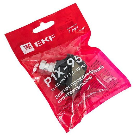 Зажим прокалывающий ответвительный P1X-95 16-95/1.5-10кв.мм инд. упак. PROxima EKF p-1x-95-r, изображение 6 • Купить по низкой цене в интернет-магазине СМЭК