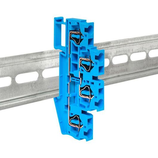 Колодка клеммная JXB-ST-4 32А пружинная двойная син. EKF plc-jxb-st-4-4-2-blue, изображение 3 • Купить по низкой цене в интернет-магазине СМЭК