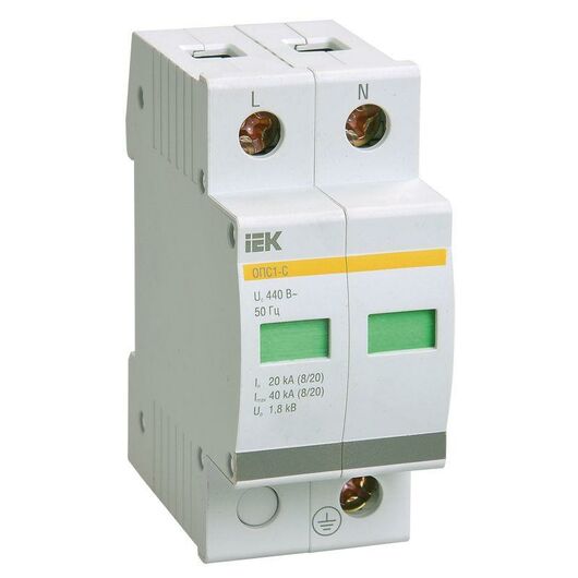 Ограничитель перенапряжения ОПС1-C 2P IEK MOP20-2-C • Купить по низкой цене в интернет-магазине СМЭК