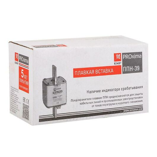 Вставка плавкая ППН-39 630/100А габарит 3 PROxima EKF fus-39/630/100, изображение 4 • Купить по низкой цене в интернет-магазине СМЭК