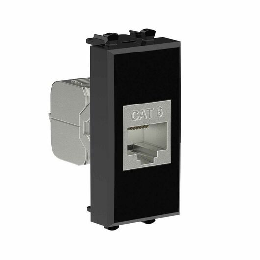 Розетка компьютерная 1мод. Avanti "Черный квадрат" RJ45 модульная кат.6 экранир. DKC 4402791, изображение 4 • Купить по низкой цене в интернет-магазине СМЭК