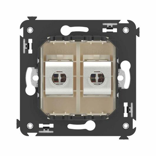 Розетка компьютерная 2-м СП Avanti "Ванильная дымка" RJ45 кат.6 без шторок экранир. механизм DKC 4405794, изображение 4 • Купить по низкой цене в интернет-магазине СМЭК