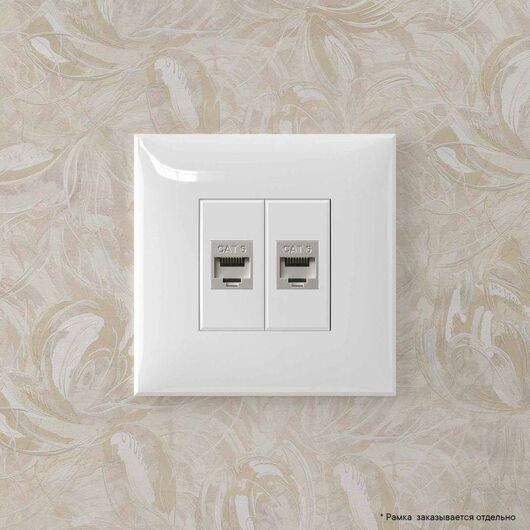 Розетка компьютерная 2-м СП Avanti "Белое облако" RJ45 кат.6 без шторок экранир. механизм DKC 4400794 • Купить по низкой цене в интернет-магазине СМЭК