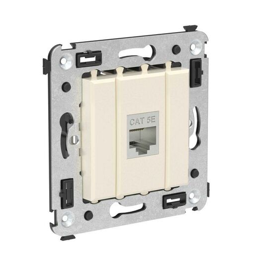 Розетка компьютерная 1-м СП Avanti "Ванильная дымка" RJ45 кат.5E без шторок экранир. механизм DKC 4405763, изображение 2 • Купить по низкой цене в интернет-магазине СМЭК