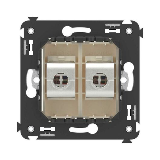 Розетка компьютерная 2-м СП Avanti "Ванильная дымка" RJ45 кат.5E без шторок экранир. механизм DKC 4405764, изображение 3 • Купить по низкой цене в интернет-магазине СМЭК