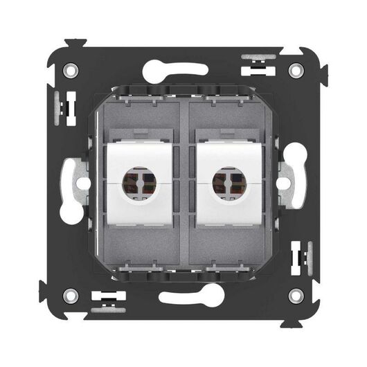 Розетка компьютерная 2-м СП Avanti "Закаленная сталь" RJ45 кат.5E без шторок механизм DKC 4404664, изображение 5 • Купить по низкой цене в интернет-магазине СМЭК