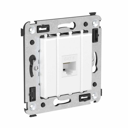 Розетка компьютерная 1-м СП Avanti "Белое облако" RJ45 кат.6 без шторок механизм DKC 4400693, изображение 2 • Купить по низкой цене в интернет-магазине СМЭК