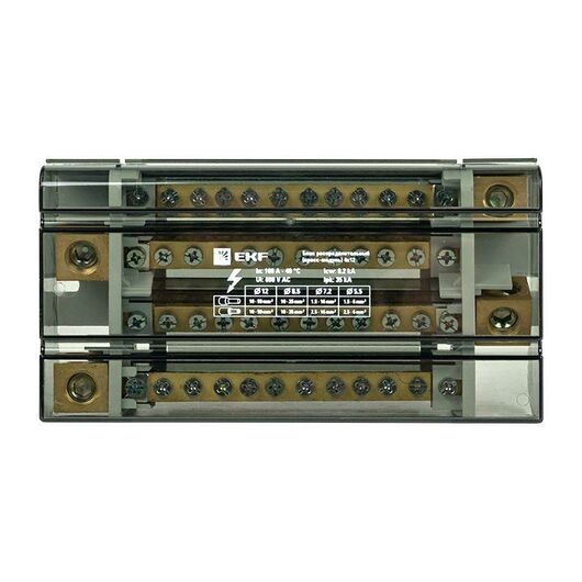 Блок распределительный (кросс-модуль) 160A (4x12) PROxima db-160-4x12  EKF , изображение 5 • Купить по низкой цене в интернет-магазине СМЭК