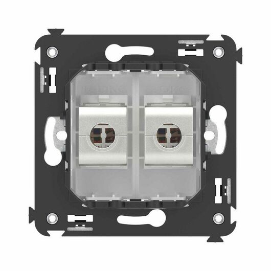 Розетка компьютерная 2-м СП Avanti "Белое облако" RJ45 кат.6 без шторок экранир. механизм DKC 4400794, изображение 3 • Купить по низкой цене в интернет-магазине СМЭК