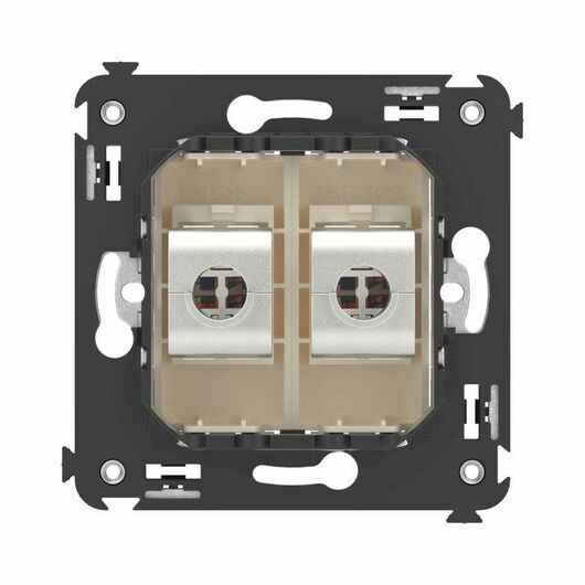 Розетка компьютерная 2-м СП Avanti "Ванильная дымка" RJ45 кат.6A без шторок экранир. механизм DKC 4405774, изображение 4 • Купить по низкой цене в интернет-магазине СМЭК