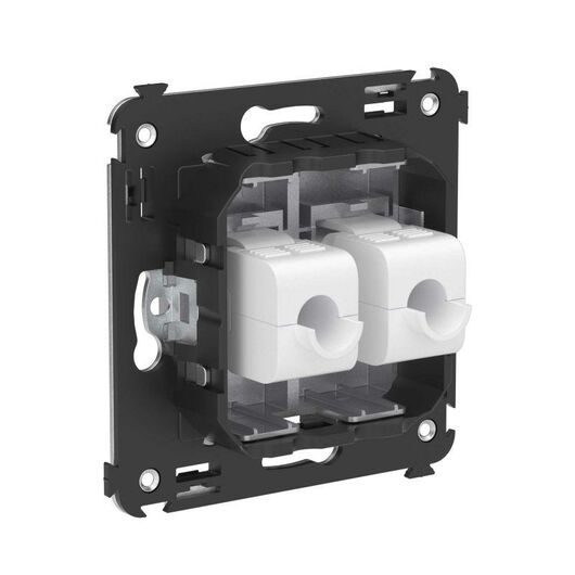 Розетка компьютерная 2-м СП Avanti "Закаленная сталь" RJ45 кат.5E без шторок механизм DKC 4404664, изображение 4 • Купить по низкой цене в интернет-магазине СМЭК