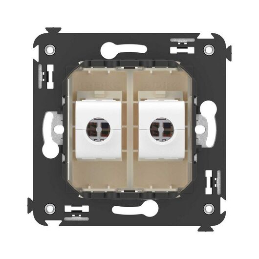 Розетка компьютерная 2-м СП Avanti "Ванильная дымка" RJ45 кат.5E без шторок механизм DKC 4405664, изображение 3 • Купить по низкой цене в интернет-магазине СМЭК
