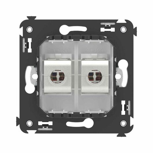 Розетка компьютерная 2-м СП Avanti "Белое облако" RJ45 кат.6A без шторок экранир. механизм DKC 4400774, изображение 3 • Купить по низкой цене в интернет-магазине СМЭК