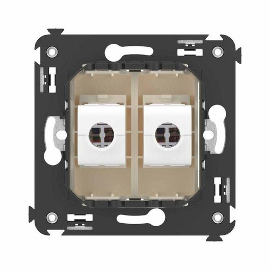 Розетка компьютерная 2-м СП Avanti "Ванильная дымка" RJ45 кат.6A без шторок механизм DKC 4405674, изображение 5 • Купить по низкой цене в интернет-магазине СМЭК