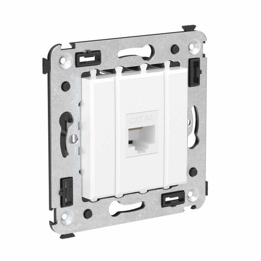 Розетка компьютерная 1-м СП Avanti "Белое облако" RJ45 кат.6A без шторок механизм DKC 4400673, изображение 3 • Купить по низкой цене в интернет-магазине СМЭК