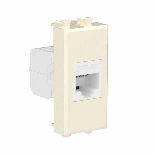Розетка компьютерная 1мод. Avanti "Ванильная дымка" RJ45 кат.6A без шторок модульная механизм DKC 4405671, изображение 3 • Купить по низкой цене в интернет-магазине СМЭК