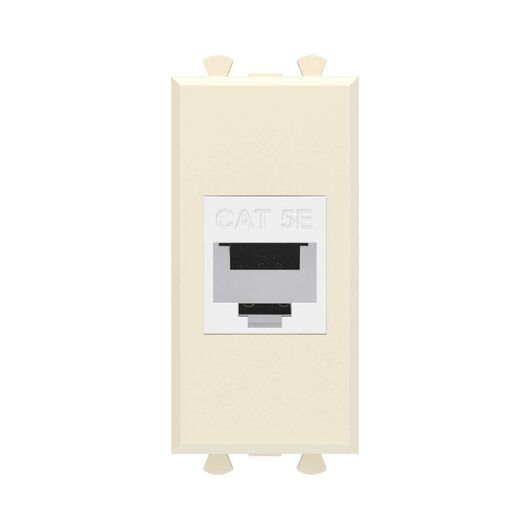 Розетка компьютерная 1мод. Avanti "Ванильная дымка" RJ45 кат.5E без шторок модульная механизм DKC 4405661, изображение 2 • Купить по низкой цене в интернет-магазине СМЭК